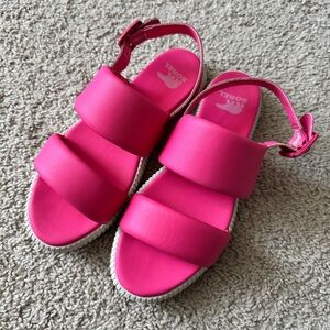 Sorel Women's Ona Streetworks Go To Flat Pink Sandals Size 7.5